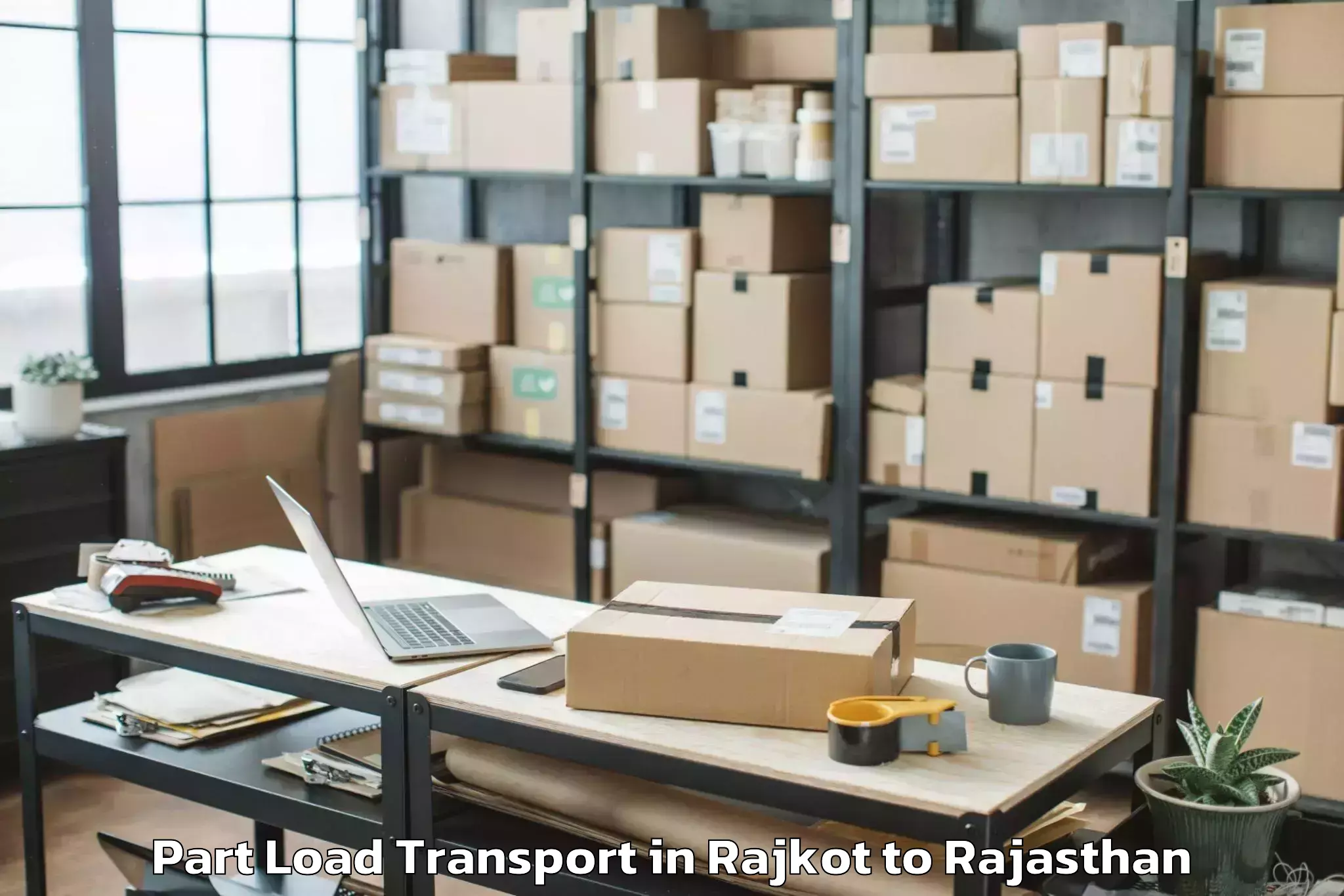 Hassle-Free Rajkot to National Law University Jodhpu Part Load Transport